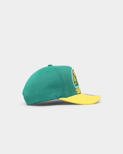 Mitchell & Ness Seattle Supersonics 'Hardwood XL Crop Logo' Pro Crown Snapback Original Team Colours