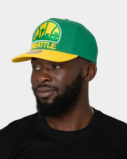 Mitchell & Ness Seattle Supersonics 'Hardwood XL Crop Logo' Pro Crown Snapback Original Team Colours