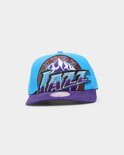 Mitchell & Ness Utah Jazz 'Hardwood XL Crop Logo' Pro Crown Snapback Original Team Colours