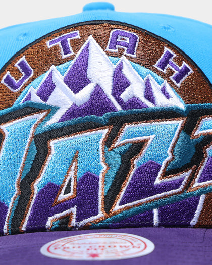 Mitchell & Ness Utah Jazz 'Hardwood XL Crop Logo' Pro Crown Snapback Original Team Colours