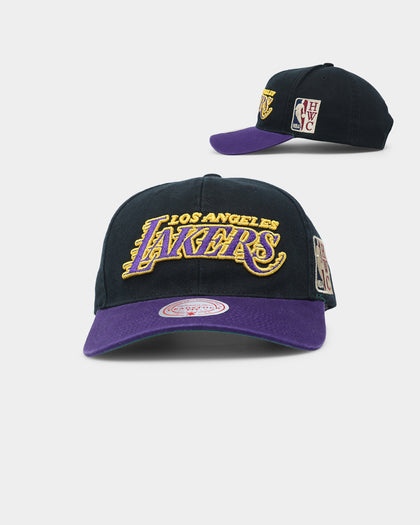Mitchell & Ness Los Angeles Lakers 'Retro Script' Deadstock Snapback Black/Purple