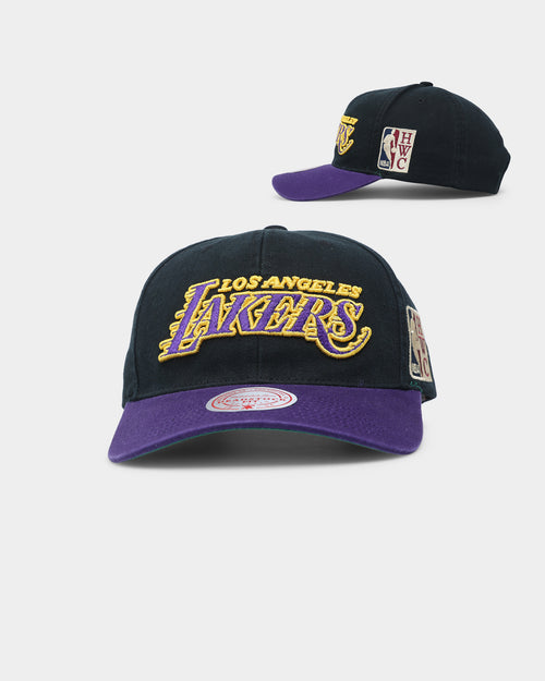 Mitchell & Ness Los Angeles Lakers 'Retro Script' Deadstock Snapback Black/Purple