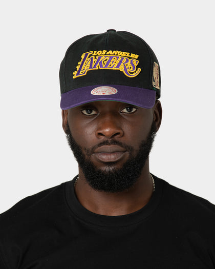 Mitchell & Ness Los Angeles Lakers 'Retro Script' Deadstock Snapback Black/Purple