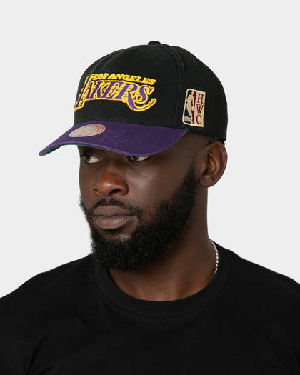 Mitchell & Ness Los Angeles Lakers 'Retro Script' Deadstock Snapback Black/Purple