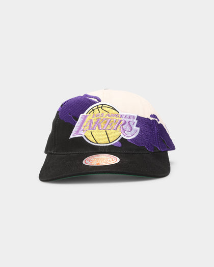 Mitchell & Ness Los Angeles Lakers 'Cream Paintbrush' Deadstock Snapback Cream