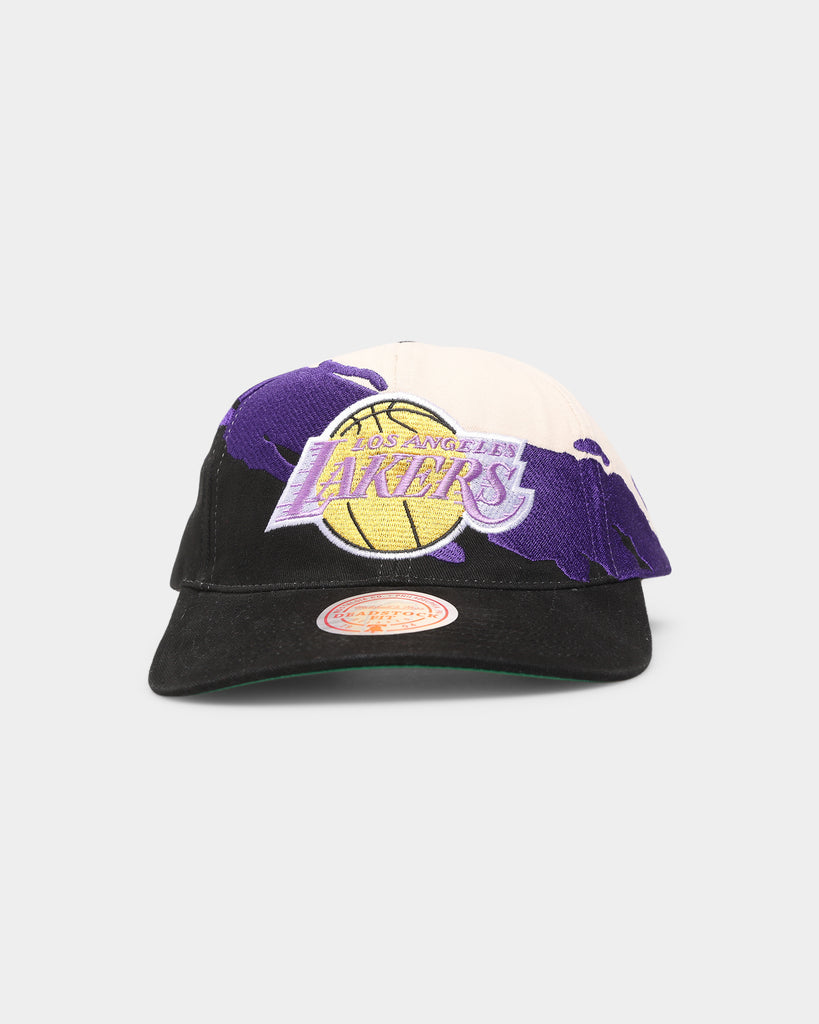Mitchell & Ness Los Angeles Lakers Paintbrush Snapback Cap - Adjustable Wool Blend Baseball Hat - View #11