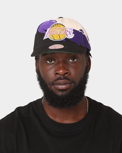 Mitchell & Ness Los Angeles Lakers 'Cream Paintbrush' Deadstock Snapback Cream