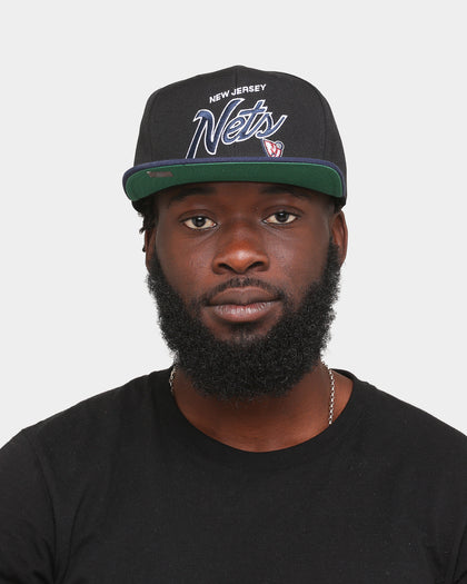 Mitchell & Ness Brooklyn Nets 'Team Script 2.0 Hardwood Classics' Fitted Black