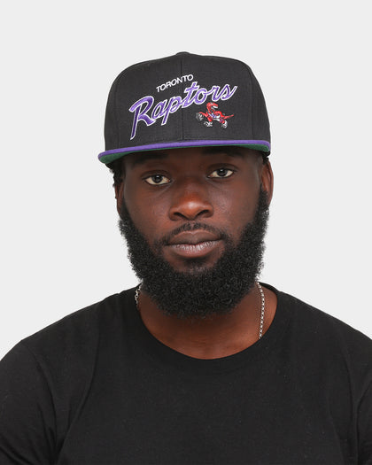 Mitchell & Ness Toronto Raptors 'Team Script 2.0 Hardwood Classics' Fitted Black