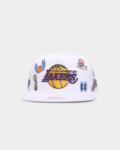Mitchell & Ness Los Angeles Lakers 'Hand Drawn' Original Fit Snapback White