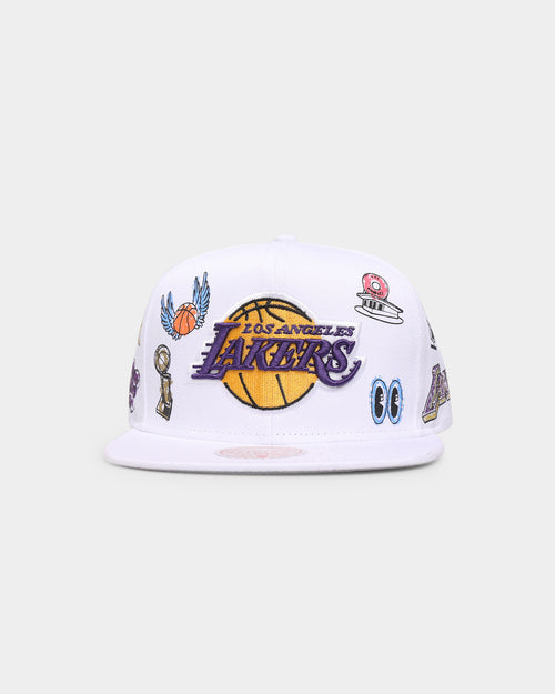Mitchell & Ness Los Angeles Lakers 'Hand Drawn' Original Fit Snapback White