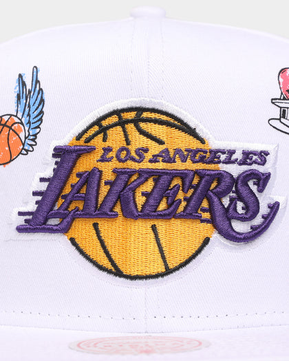 Mitchell & Ness Los Angeles Lakers 'Hand Drawn' Original Fit Snapback White