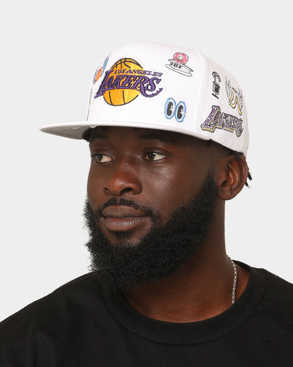Mitchell & Ness Los Angeles Lakers 'Hand Drawn' Original Fit Snapback White