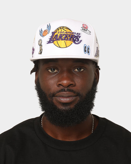 Mitchell & Ness Los Angeles Lakers 'Hand Drawn' Original Fit Snapback White