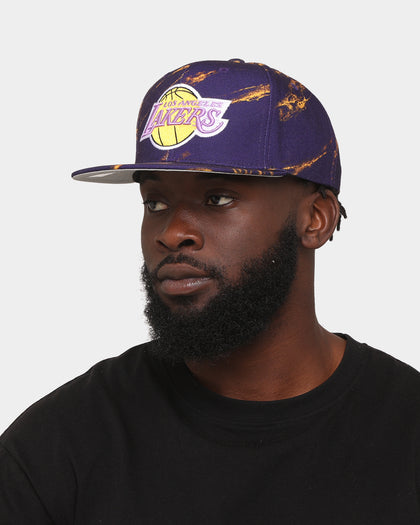 Mitchell & Ness Los Angeles Lakers 'Down For All' Original Fit Snapback Purple