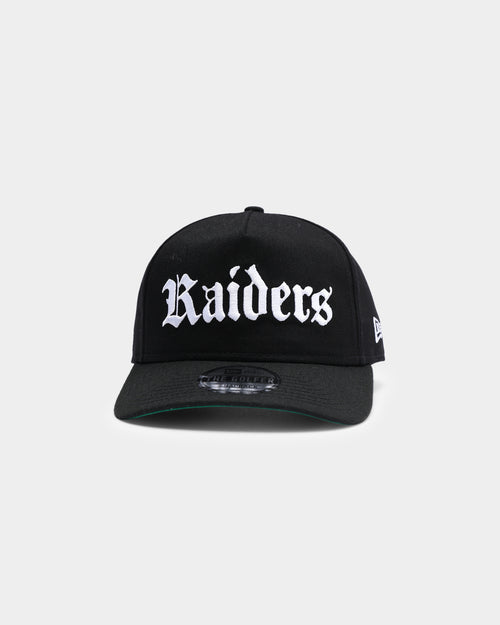 New Era Las Vegas Raiders Old English Script Old Golfer Snapback Black