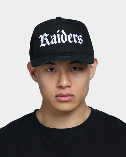 New Era Las Vegas Raiders Old English Script Old Golfer Snapback Black