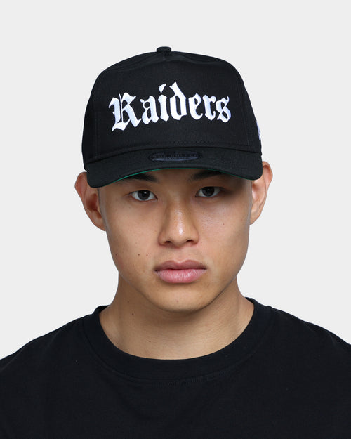 New Era Las Vegas Raiders Old English Script Old Golfer Snapback Black
