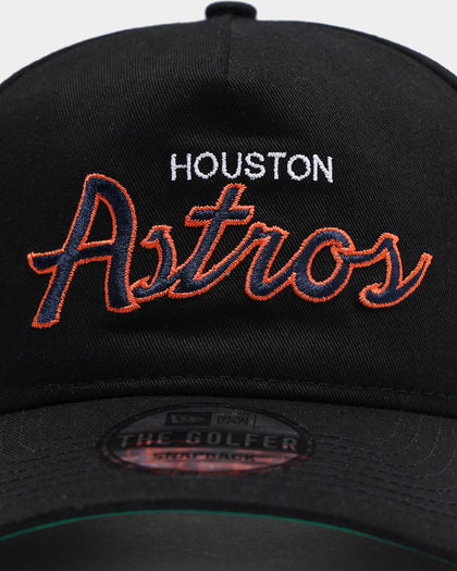 New Era Houston Astros Coach Script Old Golfer Snapback Black