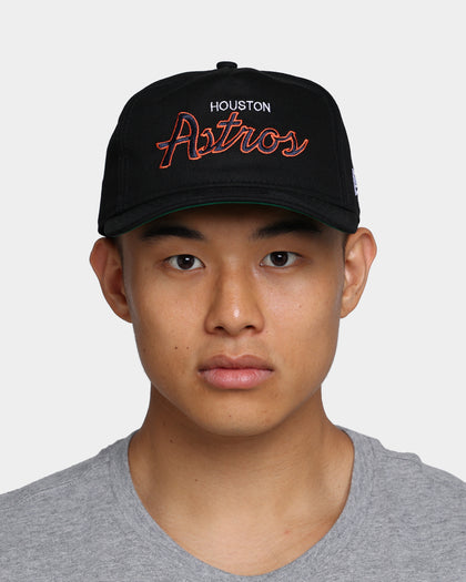 New Era Houston Astros Coach Script Old Golfer Snapback Black