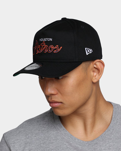 New Era Houston Astros Coach Script Old Golfer Snapback Black