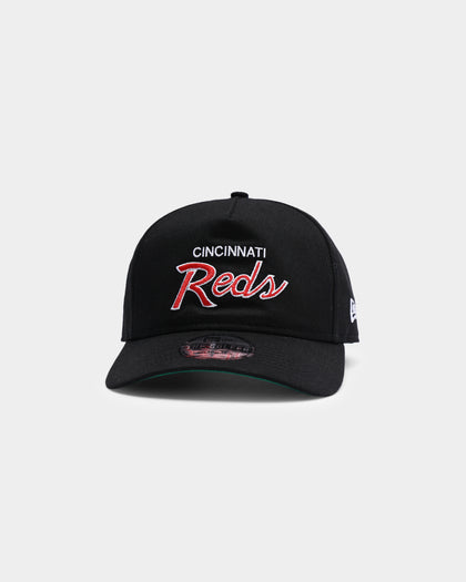 New Era Cincinnati Reds Coach Script Old Golfer Snapback Black