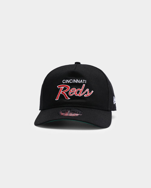 New Era Cincinnati Reds Coach Script Old Golfer Snapback Black