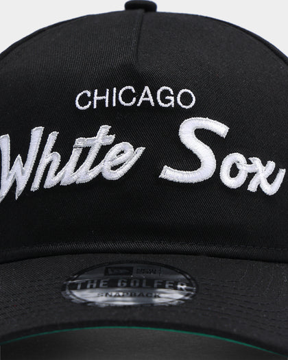 New Era Chicago White Sox Coach Script Old Golfer Snapback Black
