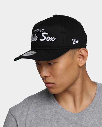 New Era Chicago White Sox Coach Script Old Golfer Snapback Black
