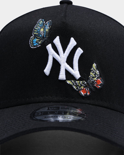 New Era New York Yankees "Butterfly Logo" 9FORTY A-Frame Snapback Black