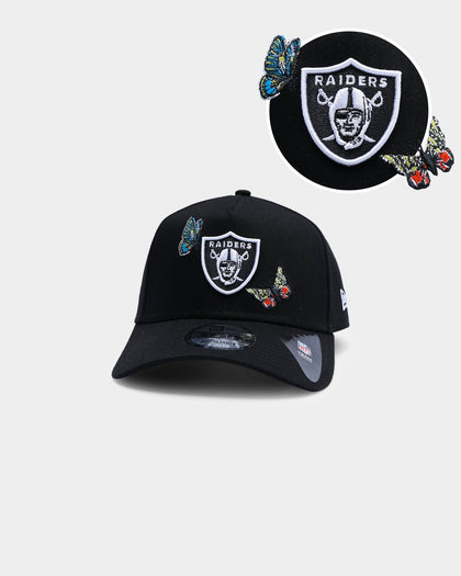 New Era Raiders "Butterfly Logo" 9FORTY A-Frame Snapback Black