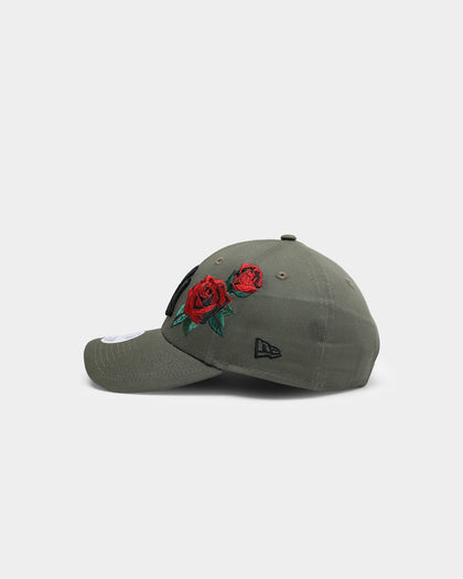 New Era Women's New York Yankees 'Rose Emblem' 9FORTY Strapback Olive/Black