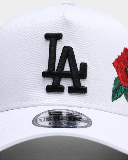 New Era Los Angeles Dodgers 'Rose Emblem' 9FORTY A-Frame Snapback White/Black