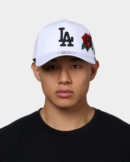 New Era Los Angeles Dodgers 'Rose Emblem' 9FORTY A-Frame Snapback White/Black
