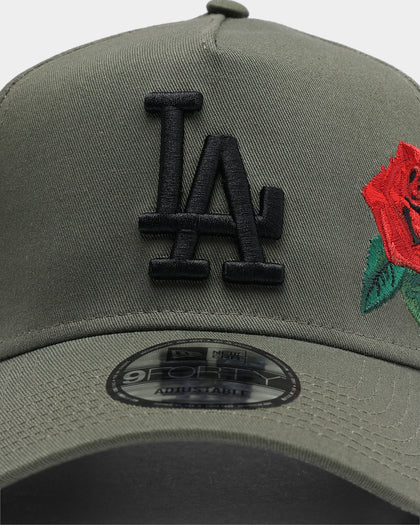 New Era Los Angeles Dodgers Rose Hit 9FORTY A-Frame Snapback Olive/Black