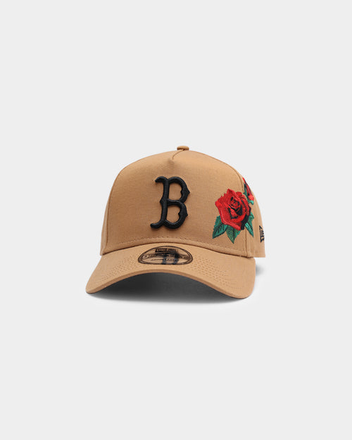 New Era Boston Red Sox 'Rose Emblem'  9FORTY A-Frame Snapback Wheat/Black