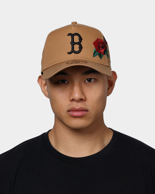 New Era Boston Red Sox 'Rose Emblem'  9FORTY A-Frame Snapback Wheat/Black