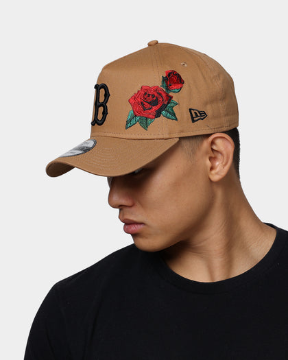New Era Boston Red Sox 'Rose Emblem'  9FORTY A-Frame Snapback Wheat/Black
