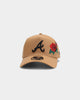 New Era Atlanta Braves 'Rose Emblem' 9FORTY A-Frame Snapback Wheat/Black