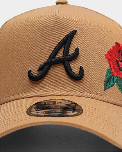 New Era Atlanta Braves 'Rose Emblem' 9FORTY A-Frame Snapback Wheat/Black