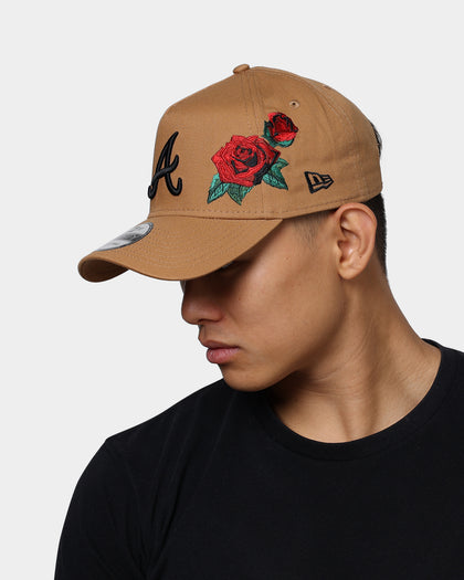 New Era Atlanta Braves 'Rose Emblem' 9FORTY A-Frame Snapback Wheat/Black