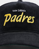 New Era San Diego Padres "Black Cord" Old Golfer Snapback Black