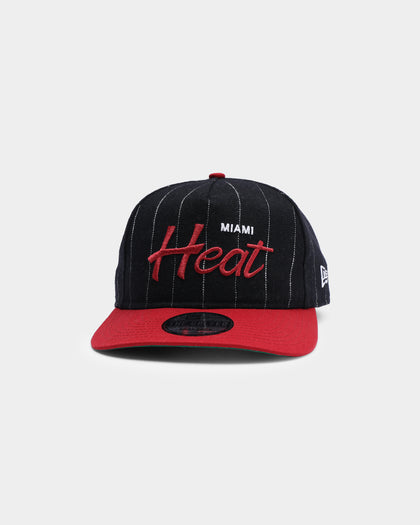New Era Miami Heat Pinstripe 2 Tone Old Golfer Snapback Pinstripe