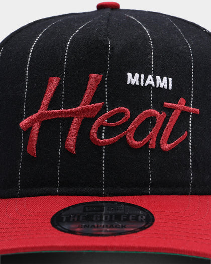 New Era Miami Heat Pinstripe 2 Tone Old Golfer Snapback Pinstripe
