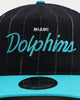 New Era Miami Dolphins Pinstripe 2 Tone Old Golfer Snapback Pinstripe