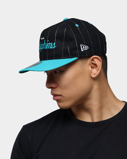 New Era Miami Dolphins Pinstripe 2 Tone Old Golfer Snapback Pinstripe