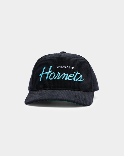 New Era Charlotte Hornets "Black Cord" Old Golfer Snapback Black