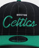 New Era Boston Celtics Pinstripe 2 Tone Old Golfer Snapback Pinstripe