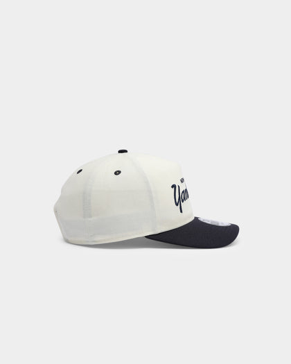 New Era New York Yankees Off White Script Old Golfer Snapback Off White