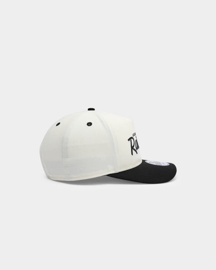 New Era Las Vegas Raiders Off White Script Old Golfer Snapback Off White